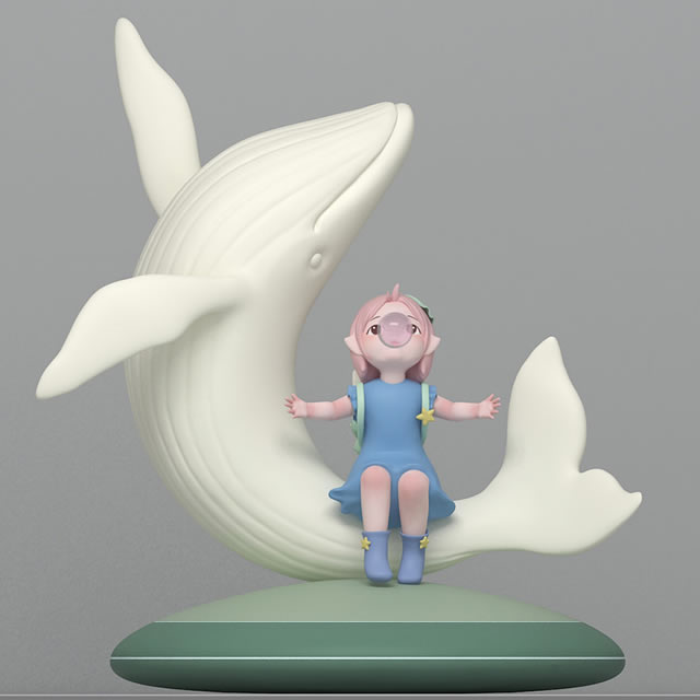 创意城市玻璃钢小女孩海豚雕塑